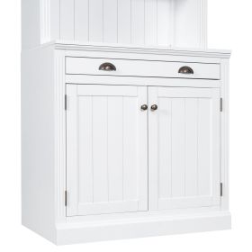 83.4"Tall Bookshelf Suite, Modern Bookcase Suite with 3 pieces LED Lighting,Doors and Drawers