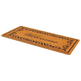 VEVOR Door Mat, Welcome Doormat for Outdoor Entrance, 29.5" x 17" All-Weather Faux Coir Entryway Mat with Non-Slip Backing