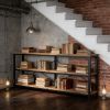 Console Table, 3-Tier Sofa Table with Metal Frame