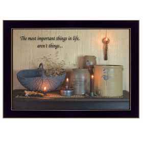 "The Most Important Things" By Susie Boyer, Ready to Hang Framed Print, Black Frame