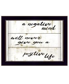 "Positive Life" by Cindy Jacobs, Ready to Hang Framed Print, Black Frame