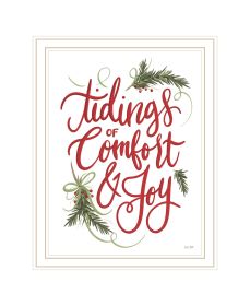 "Tidings of Comfort & Joy" by House Fenway, Ready to Hang Framed Print, White Frame