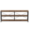 Console Table, 3-Tier Sofa Table with Metal Frame