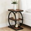 Three tiered coffee table, side table, End Tables, space saving, multifunctional design