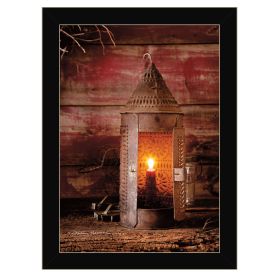 "Tinner's Lantern" By Irvin Hoover, Ready to Hang Framed Print, Black Frame (Color: as Pic)