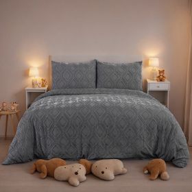 Bohemian Style Quilt Cover Set, Cut Flower Quilt Cover,  Tufted Quilt Cover Three-piece Set, One Quilt Cover And Two Pillowcases,  Washable And M (Option: 229cmX229cm)